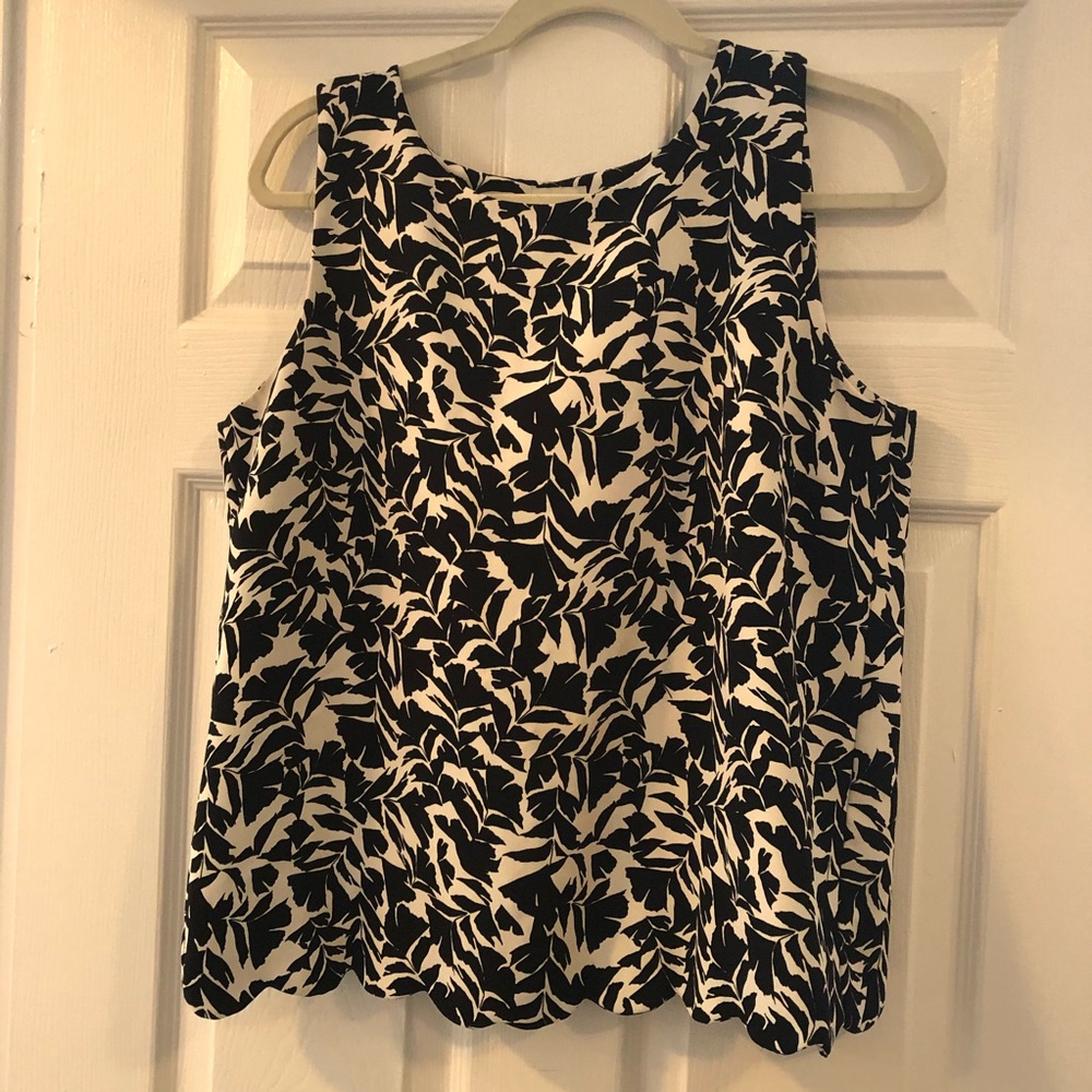Jcrew scalloped top